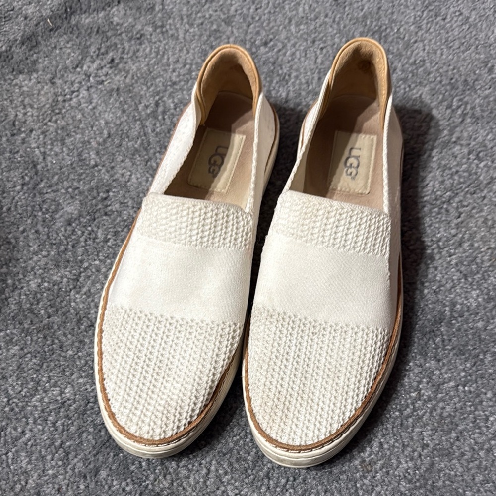 UGG White Slip-On Shoes
